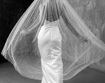 Velo da sposa Veli da cattedrale con perle Velo da sposa lungo Velo da cappella per la sposa
