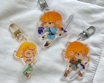 Legend of Zelda Acrylic Keychains | Link & Zelda | BOTW, TOTK