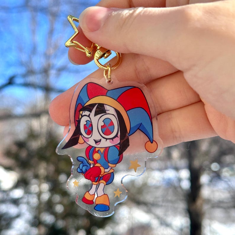 Jester Key Chain Digital Circus Acrylic Keychain | Funnybunny - Etsy UK