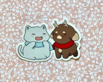 Cute Winter Animal Friends Sticker | Holiday Vinyl Decal