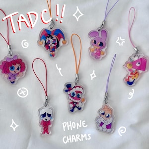 The Amazing Digital Circus Phone Charms | 1.5in Epoxy Charm | TADC Pomni, Jax ALL (7)