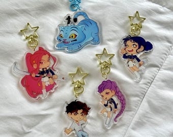 Kpop Demon Hunters Acrylic Keychain | Rumi | Jinu | Mira | Zoey | Derpy