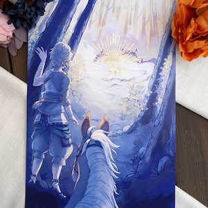 Twilight - Impresión artística de un fan de Zelda / Póster de 11 x 17 / Impresión artística de una postal de 4 x 6 / Ilustración de un elfo del bosque de fantasía inspirada en un videojuego