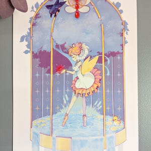 Tutu princesse | affiche 11 x 17 | Impression d'art carte postale 4 x 6 | Illustration classique de ballet shoujo inspiré d'un anime rétro