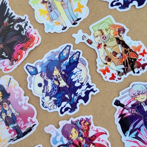 Persona Protagonist Stickers | P1, P2, P3, P4, P5 | White or Clear Vinyl