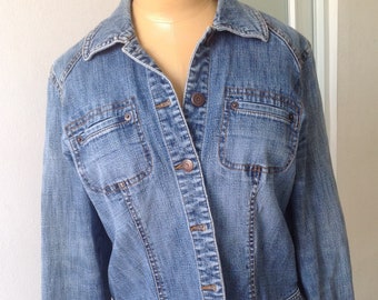 Vintage Ann Taylor Loft Denim Jacket | Etsy