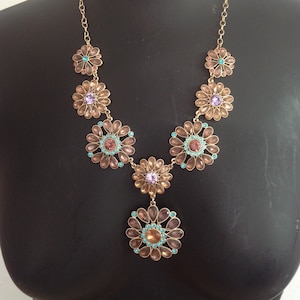 Monet Floral Set of Necklace and Earrings