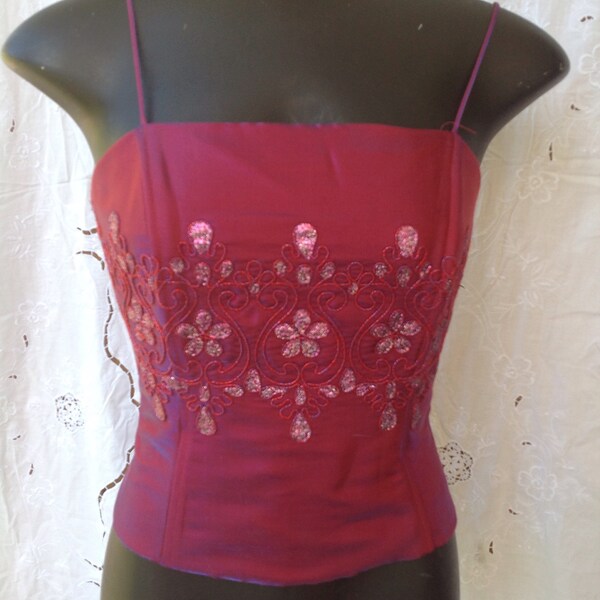 Embroidered Corset Etsy