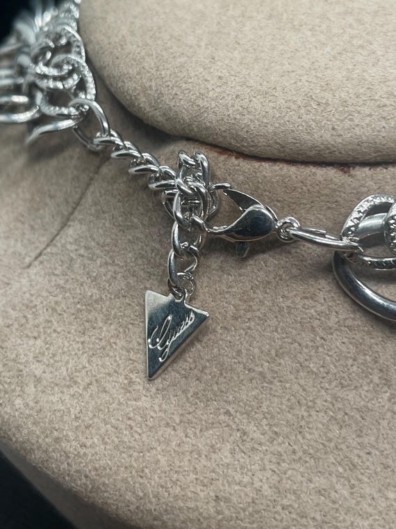 Two Silver Tone Chunky Link Necklaces - image 6