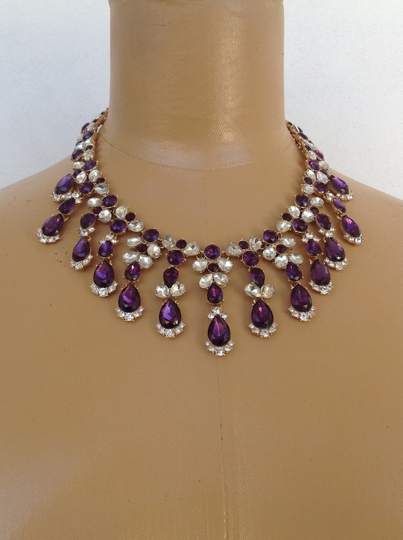 Regal Queen Elizabeth Inspired Bejeweled Necklace 