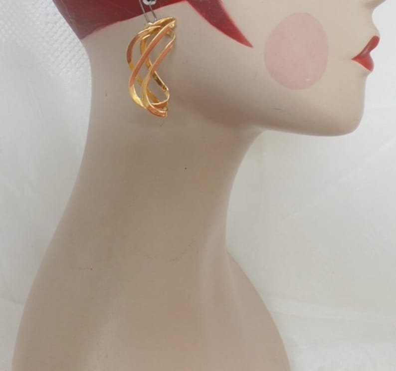 Vintage Swirls Gold Metal Earrings