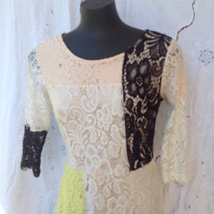 Lace Patchwork Short Dress
