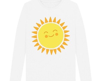 T-shirt graphique à manches longues pour femme. Soleil.