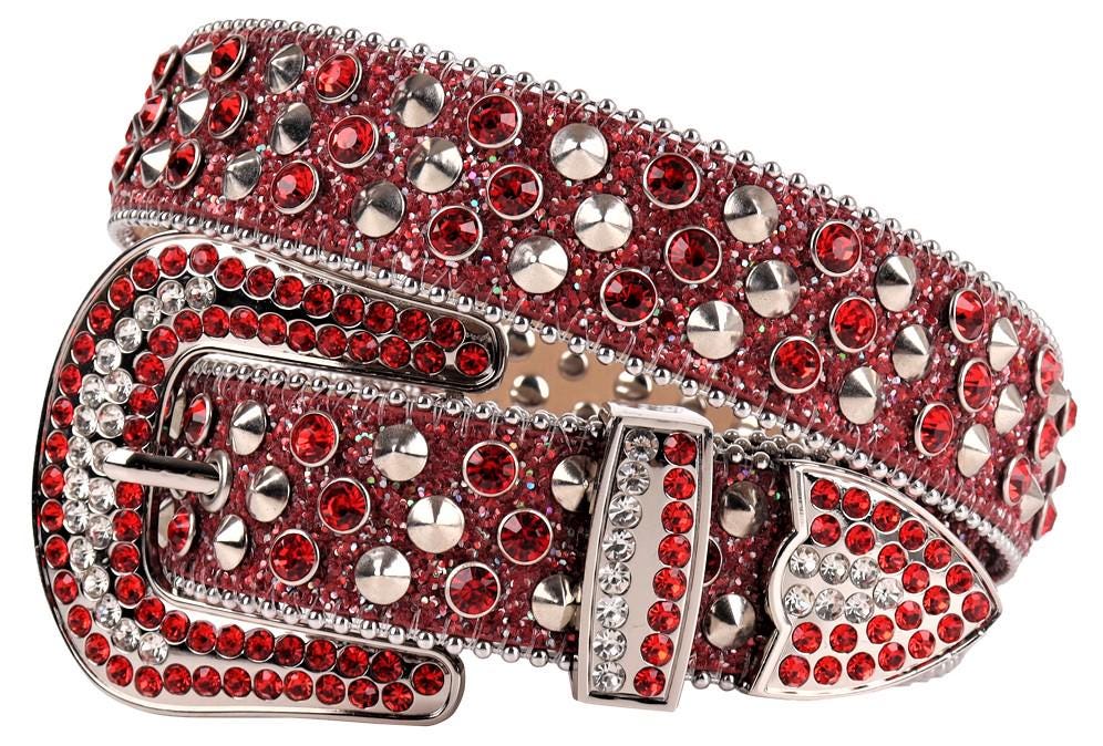 ❤ Rhinestone Red Belt ❤ Amazon.com: JIARY Womens Rhinestone Belts,Fashionable  main image 4