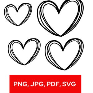Heart Cut Files, Heart Clipart, Hearts Svg, Love Svg
