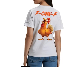 F-Caw-F Chicken PNG | Screaming Chicken Sublimation | Funny Chicken Clipart | Farm Animal Humor PNG for T-Shirts & Mugs