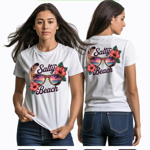Playa Salada (Png), Diseño de Sublimación, Flores Tropicales (Png), Verano Colorido (Png), Diseño de Camiseta, Vibras de Verano (Png), Descarga Digital