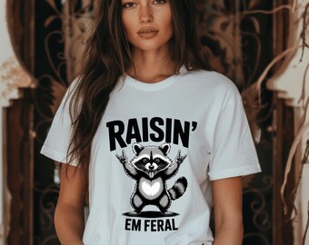 Raisin’Em Feral Raccoon PNG | Funny Sublimation Art for Living Room | Nursery & Party Decor