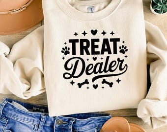 Funny Dog Lover PNG, Dog Mom Gift PNG, Treat Dealer Tee Png,Treat Dealer Paw Print Svg, Digital Download, Pet Lover, Dog Mom Svg Png,