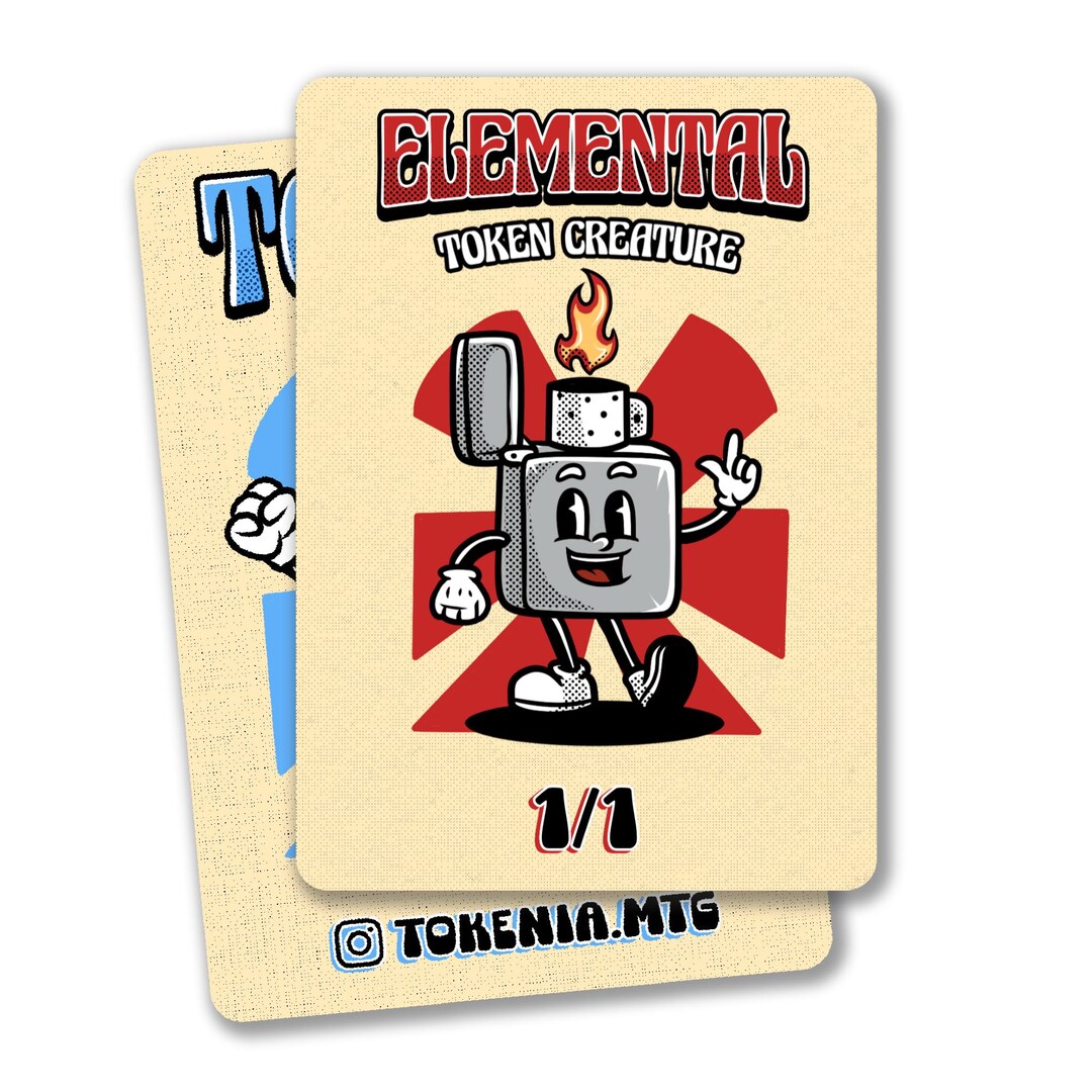 Red Elemental Token - Etsy