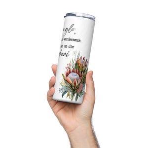 South African Afrikaans Protea Glo Skinny Tumbler Sublimation Design PNG, South African Afrikaans PNG