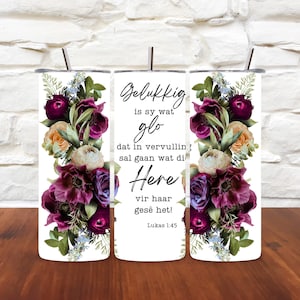 South African Afrikaans Lukas 1:45 Skinny Tumbler Sublimation Design PNG, South African Afrikaans PNG