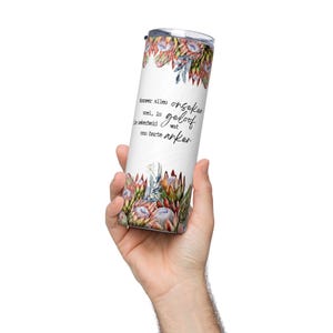 South African Afrikaans Protea Geloof Skinny Tumbler Sublimation Design PNG, South African Afrikaans PNG