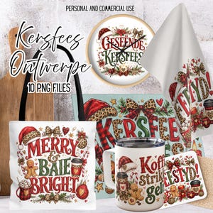 Afrikaanse Kersfees PNG Set om 10, Afrikaanse Sublimation Designs, Koffie PNG, Leopardtryck, Suid-Afrika, Sydafrika
