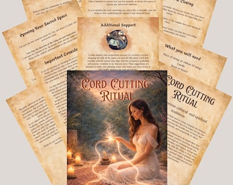 Cord Cutting Ritual Guide: Energy Clearing, Spiritual Healing (Printable)