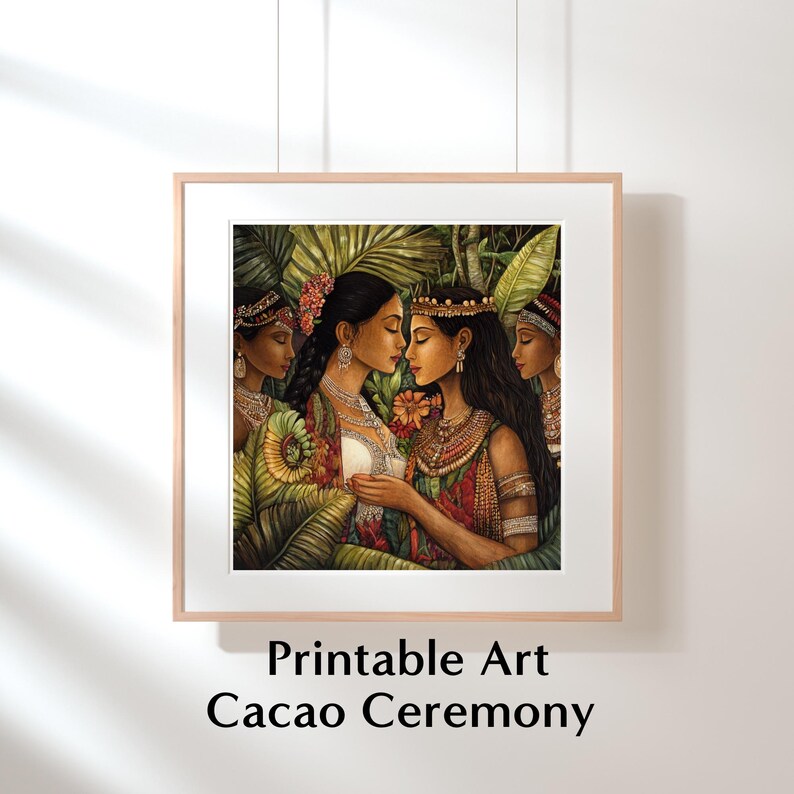 Cacao Ceremony Set Guide and Printable Wall Art | Gift Set | Mayan ...