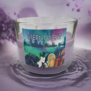 Scented candles in a glass made of soy wax | Antistress candle | Scented candle | Star Night scent | Large scented candle in a glass