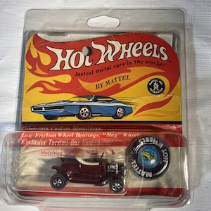 Vintage Sealed Hot Wheels Redline 1967 Hot Heap Dark Red!