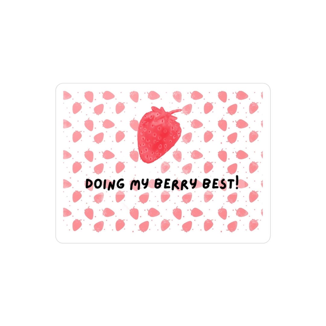 Berry Best Decal, Cute Laptop Sticker, Fruity Water Bottle Decal, Fruit ...