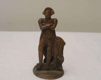 Vintage Brass Soldier Calling Card Holder - Letter Holder