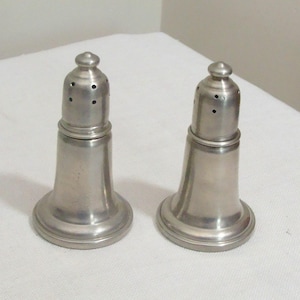 Vintage Empire Pewter Salt and Pepper Shakers