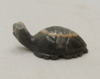 Vintage Stone Onyx Turtle Figure