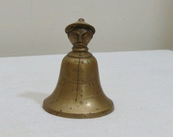 Vintage Asian Man Brass Bell