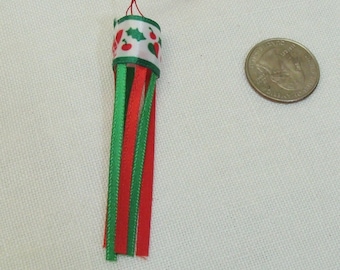 Vintage Dollhouse Miniature Christmas Windsock 1:12 inch Scale