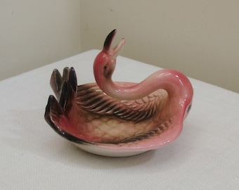 Vintage Flamingo Dish - Jewelry Ring Dish