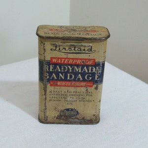Vintage Firstaid Ready Made Bandages with Mercurochrome - Tin Box