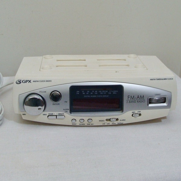 Vintage GPX Clock Radio with Alarm - AM FM
