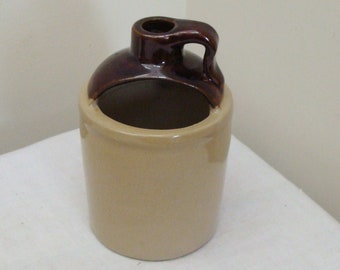 Vintage Stoneware Jug with Open Top - Flower Vase