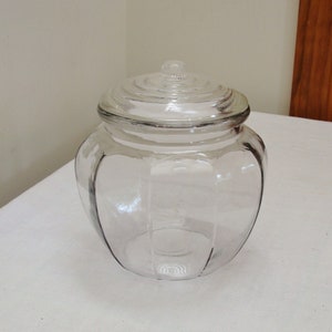 Vintage Antique Glass Store Counter Candy Jar - Cracker Jar