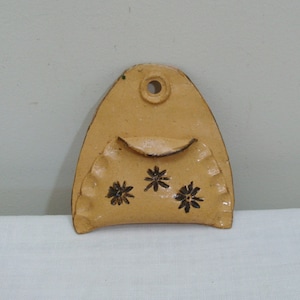 Vintage Handmade Clay Wall Pocket