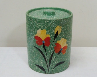 Vintage Hand Painted Robinson Ransbottom Cookie Jar - Sea Foam Green