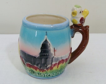 Vintage Souvenir Childs Whistle Mug - Washington DC