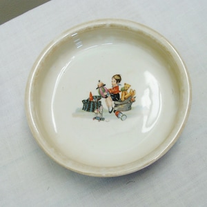 Vintage Antique German Baby Dish - Baby Bowl Plate Germany