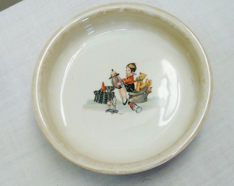 Vintage Antique German Baby Dish - Baby Bowl Plate Germany
