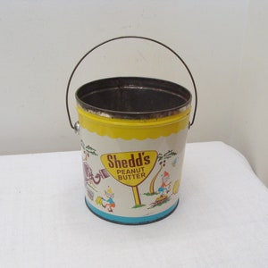 Vintage Shedd&#39;s Peanut Butter Pail - Peanut Butter Can