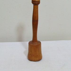 Vintage Primitive Wood Masher with Hook